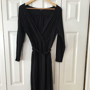 Lands' End Black Wrap Dress Size 6-8